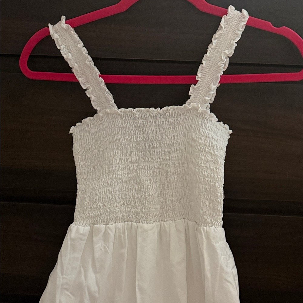 MSK Cream Smocked Dress Size PS Maxi